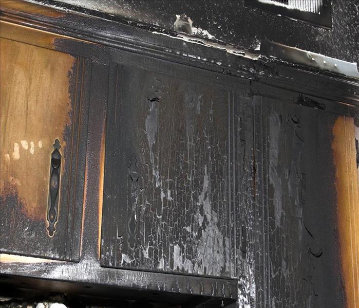 Burnt Kitchen Cabinet